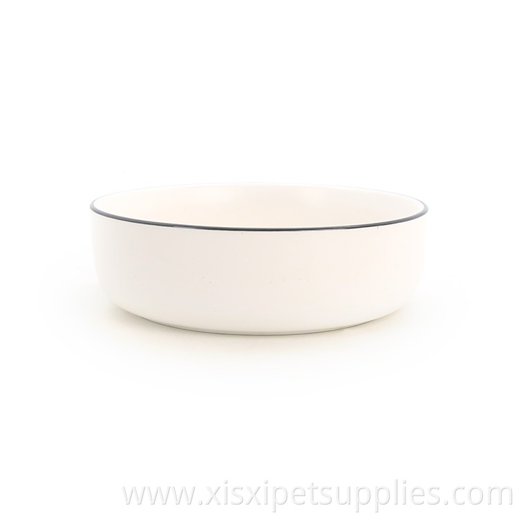 Support Samples Wholesale Custom White Ceramic Pet Bowl